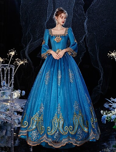  Gotisch Viktorianisch Vintage inspiriert Kleid Partykostüm Abschlussballkleid Prinzessin Shakespeare Einfarbig Ballkleid Damen königlich Halloween Karneval Valentinstag Party Abendgesellschaft