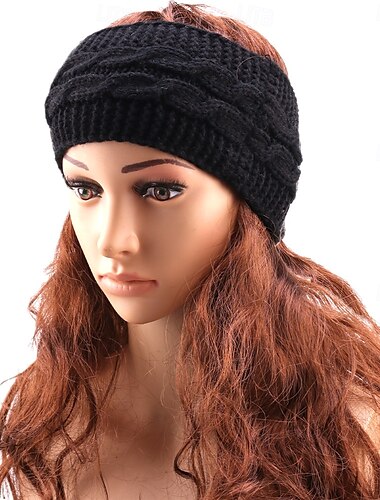  weich  &Kuschelige, gerippte, elastische Stirnbänder aus Fleece-Strick – warmer Ohrenwärmer für Damen mit klassischem Schleifendesign, perfekt für den täglichen Gebrauch im Herbst & Winter