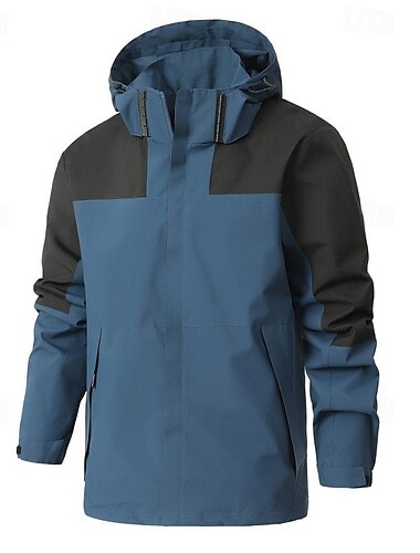  Herren Wanderjacke Winter Draussen Wasserdicht Windundurchlässig Reißverschluß vorne Leichte Jacke Voller Reißverschluss Camping / Wandern / Höhlenforschung Schwarz Blau Braun Beige