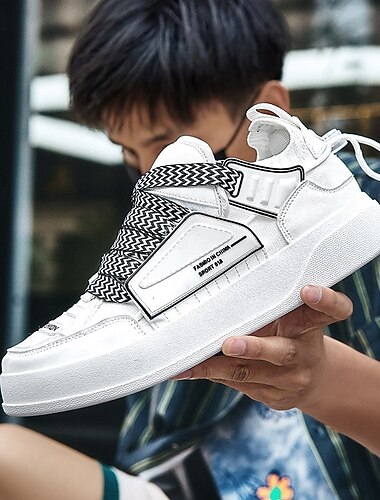  حذاء رياضي رجالي أخضر برقبة عالية مع أربطة متعددة الألوان وحزام فيلكرو - حذاء رياضي كاجوال أنيق لملابس الشارع والاستخدام اليومي