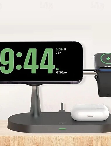  Handy Ladestation 15 W Ausgangsleistung Drahtlose Ladestation ASTM Schnelles kabelloses Laden MagSafe Magnetisch Für Apple Watch iPhone 14/13/12/11 Pro Max Apple Watch Series SE / 6/5/4/3/2/1
