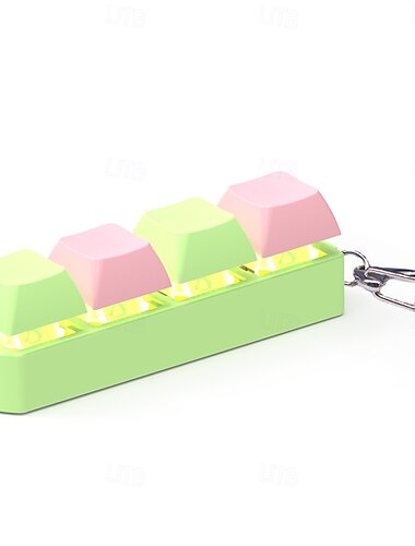  1ks led světelná klávesnice clicker fidget hračka - novinka  & roubíkové hračky stlačovací hračky pro dospělé se smyslovou stimulací, vtipným designem klíčenky a přenosnou zábavou