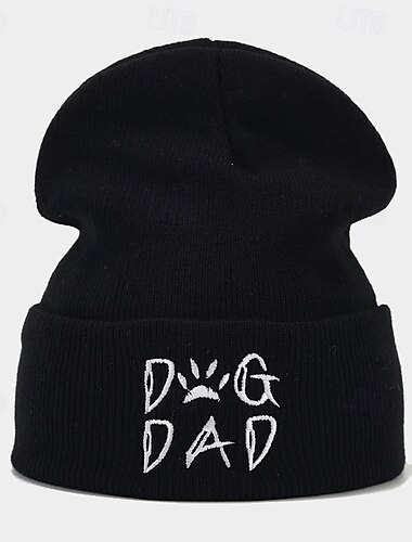  Hombre Unisexo Sombrero de Beanie Sombreros de invierno Gorros 骷髅头毛线帽 Sombrero tejido Negro Blanco Fibra de acrílico De Punto Acogedor Ropa Cotidiana Festival Bordado Templado