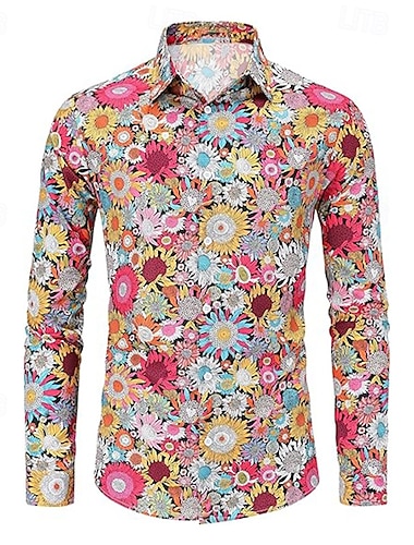  Retro Vintage 1970s Shirt Men's Halloween Carnival Party Party / Evening Casual Daily Adults' Shirt