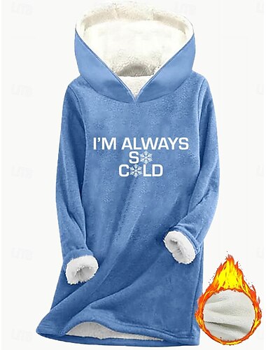  Damen-Kapuzenpullover, Sweatshirt, Polyester-Fleece, Buchstaben-Print, Street-Look, Alltagskleidung, lässig, bequem, Kapuzenpullover, langärmelig, mikroelastisch, Herbst, Winter&amp;Winterkomfort,