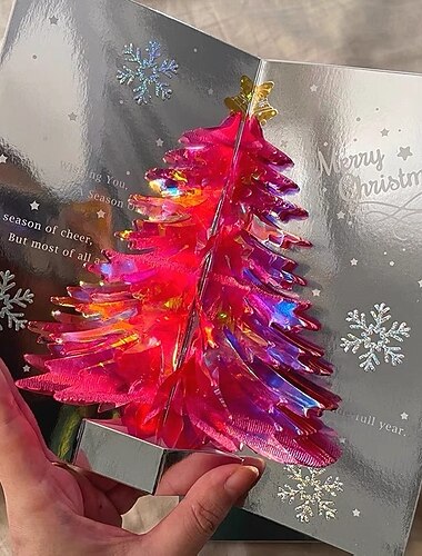  juletre 3d pop-up-kort gratulasjonskort god jul pop-up-kort vinterferiekort gave til nyttår jul