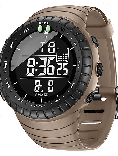  SMAEL Neue Modische Trendy Herren Elektronik Uhr Sport und Freizeit Dekoration Nachtlicht Wasserdicht Kalenderanzeige Wecker Herren Uhr