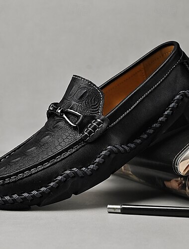 mocassini da uomo in similpelle bianca con dettaglio nappa - mocassini casual slip-on per il comfort e lo stile di tutti i giorni