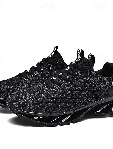  Homme Basket Chaussures Flyknit Tissage Volant Confortable Antidérapantes Lacet Rouge foncé Noir Blanche