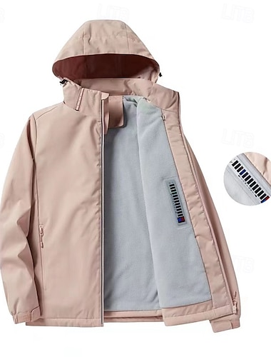 Damen Fleecejacke für Wanderer Vlies Winter Draussen Warm Weich Komfortabel Vliesjacken Voller Reißverschluss Camping / Wandern / Höhlenforschung Reisen Wintersport Schwarz Rosa Rot Purpur Grün
