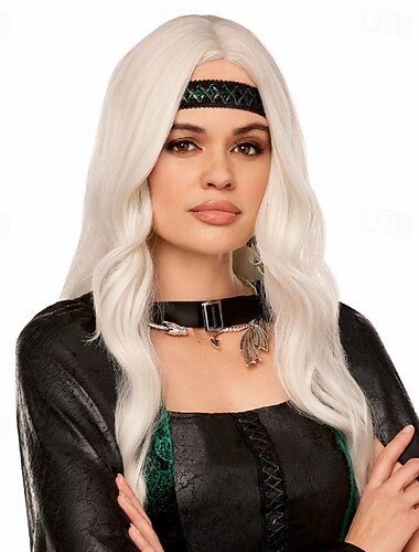  Peluca medieval resistente al calor pelucas de Halloween para fiestas de cosplay