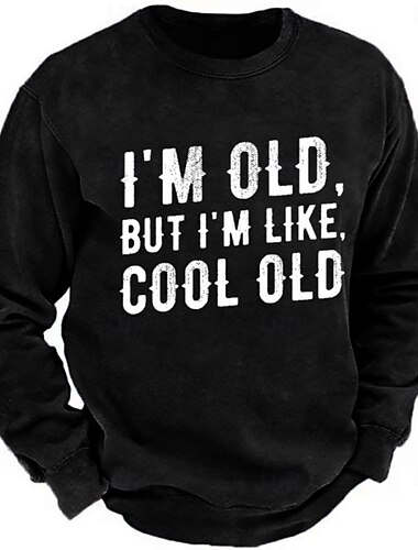  Hombre Letras estampadas Gracioso Pullover Sudadera Manga Larga Sudaderas Cuello Barco Clásico Casual Diario Primavera Otoño Negro Blanco Ropa Diseñador Impresión gráfica Normal S M L XL 2XL