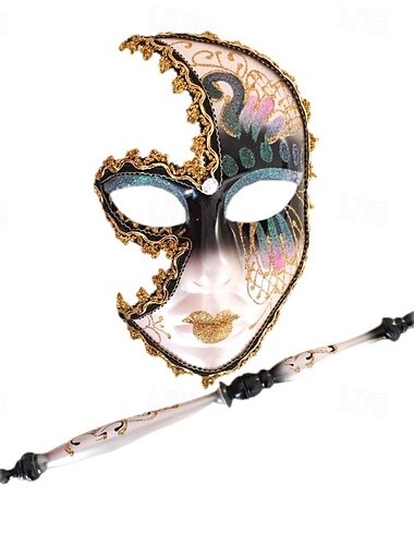  Karnevalsmaske Maske Venezianische Maske Maske am Stiel Erwachsene Damen Party-Abendgarderobe Maskerade Abiball Halloween Karneval Einfaches Karnevalskostüm