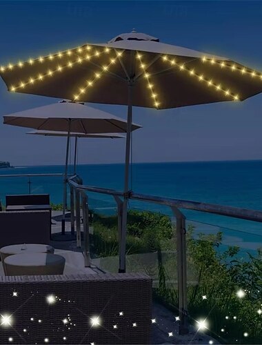  104led Solar-Zeltleuchte mit Fernbedienung, ideal für Weihnachtscamping&amp;Strandabenteuer