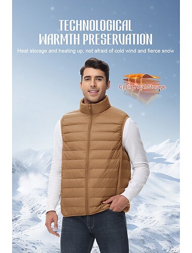  Herren Damen Weste für Wanderer Ärmellos Shirt Außen warm Tragbar Extraleicht(UL) Winter Tasche Daune Hellgelb Dunkelgrau Dunkelrosa Arbeit Reisen Wintersport