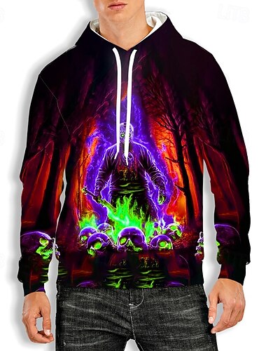  Mörder Jason Voorhees Kapuzenshirt Pullover Halloween 3D Grafik Für Paar Herren Damen Erwachsene Halloween Karneval Maskerade 3D-Druck Party Casual