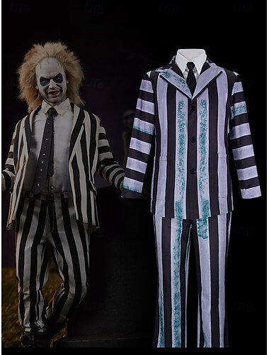  Beetlejuice 2023 Horrorfilm Käfersaft Outfits Anzüge & Blazer Cosplay Film Cosplay for Herren Erwachsene Karneval Leistung Party