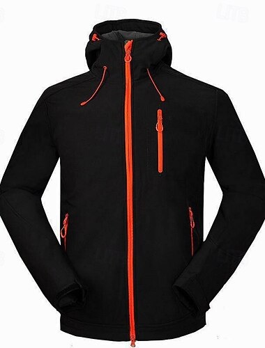  Men's Softshell Jacket Hiking Jacket Outdoor Color Block Waterproof Windproof Windbreaker Jacket Traveling Black Red Navy Blue Royal Blue Grey