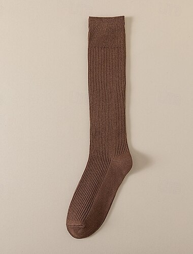  Herbst Winter Wadensocken leicht komprimiert Damen Stil schwarz warme All-Match-Strümpfe Herbst Kniestrümpfe