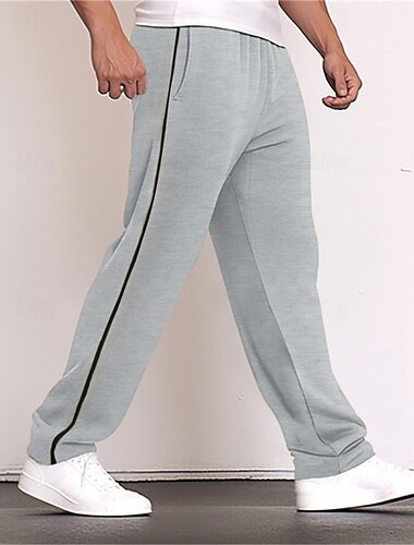  Herren Jogginghose Trainingshose Jogginghose mit weitem Bein Hose Hosen Patchwork Tasche Kordelzug Farbblock Komfort Sports Outdoor Täglich Modisch Brautkleider schlicht Schwarz Rote Mikro-elastisch