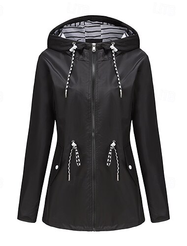  Dámské Dağcı Ceketi Zima Venkovní Větruvzdorné Multi-Pocket Přední zip Voděodolné Lehká bunda Celý Zip Kempování a turistika Zimní sporty Černá Žlutá Růžová Červená Tmavě námořnická