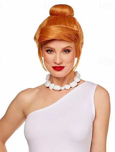  perruque wilma flintstone carnaval cosplay perruques de fête