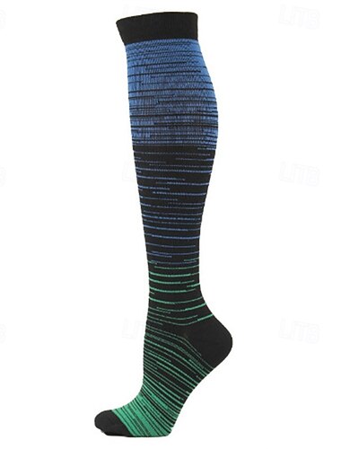  5 Paare Herren Kompressionsstrümpfe Wandersocken Außen Atmungsaktiv Weich Dehnbar Komfortabel Socken Kompressionssocken Patchwork Chinlon Dunkelgrau Gelb Blau für Jagd Radsport / Fahhrad Camping