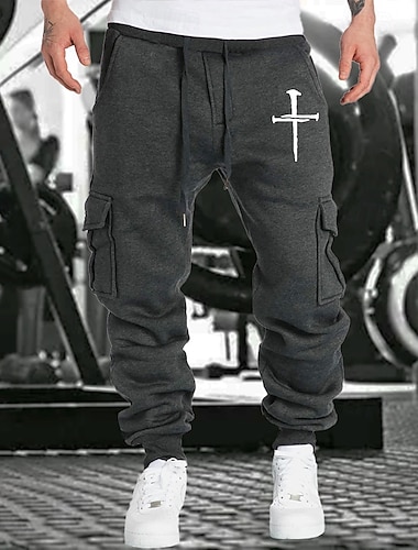  Ανδρικά Παντελόνι Joggers Jogger Αθλητικές Φόρμες Pantaloni de Alergat Αθλητικό παντελόνι Παντελόνι για στίβο Τσέπη Ελαστική ζώνη μέσης Παντελόνια ΕΞΩΤΕΡΙΚΟΥ ΧΩΡΟΥ Αθλήματα & Ύπαιθρος Αθλητικό