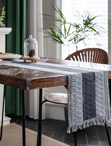  Tischläufer, dekorative und strapazierfähige Tischdecke, ideal für Ess- und Küchentische, perfekt für den täglichen Gebrauch oder besondere Anlässe