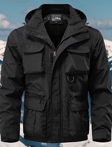  Per uomo Giacca Softshell Giubbino da escursione All'aperto Antivento Giacca a vento Viaggi Nero Verde militare Cachi