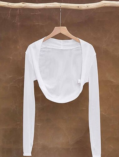  Ballet Sjaal Pure Kleur Gesplitst Dames Prestatie Opleiding Lange mouw Hoog Polyester
