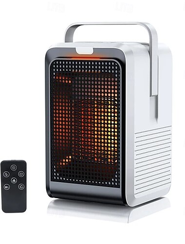  Elektroheizung für den Innenbereich, 1000 W, Winter-Raumheizung, PTC-Keramik-Heizlüfter, 4 Modi, 8-Stunden-Timer, Fernbedienung