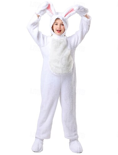  Kaninchen Osterhase Faschingskostüme Lustige Kostüme Onesies Kinder Jungen Mädchen Cosplay Leistung Party Karneval Ostern Einfaches Karnevalskostüm