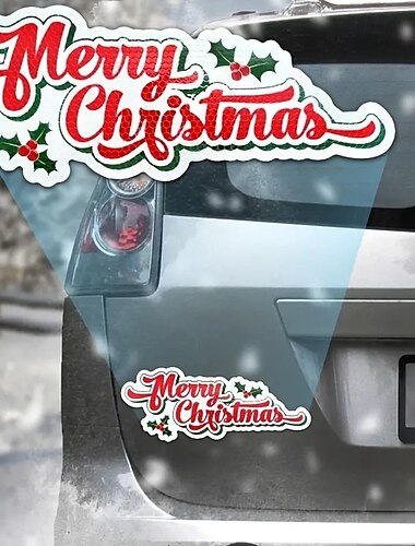  kerst reflecterende automagneten koelkastmagneten kerst magnetische autostickers