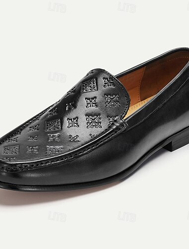  Herren Loafer & Slip On Klassische Loafer Leder Atmungsaktiv Komfortabel Rutschfest Halbschuhe Schwarz Grün Herbst Winter