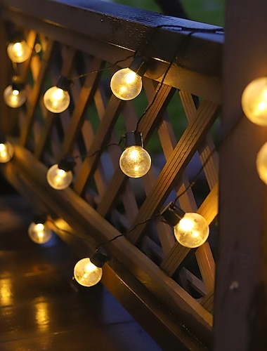  Solar-LED-Lichterkette, 5 m, 20 LEDs, 8 Modi, Weihnachtsgirlande, wasserdicht für den Außenbereich, Neujahr, Hochzeit, Gartenparty, Weihnachten, Zuhause, Balkon, Urlaub, Camping, Dekoration