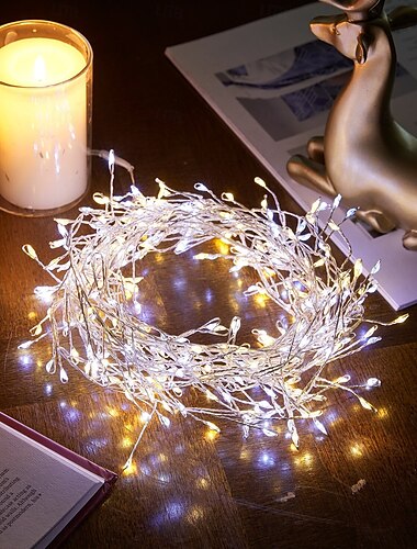  LED-Kracherlichterkette DC31V 9m/6m 300/200 LEDs, IP65 wasserdichte Feuerwerks-Lichterkette für den Außenbereich, Weihnachts-/Feiertagsdeko, bunte Beleuchtung 1 Stück