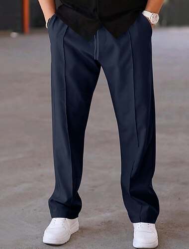  Voor heren Joggingbroeken Jogger Broek Zak Trekkoord Elastische taille Effen Comfort Buitensporten Dagelijks Modieus Casual Leger groen Zwart Micro-elastisch