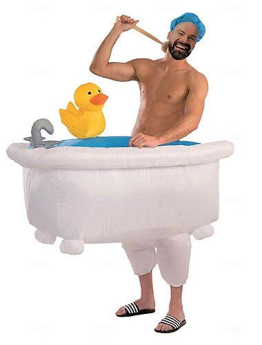  אמבטיות תחפושת קרנבל תחפושת מתנפחת תחפושת מצחיקה בגדי ריקוד גברים בגדי ריקוד נשים מבוגרים הצגה מסיבה\אירוע ערב קרנבל נשף מסכות תחפושת קלה לקרנבל