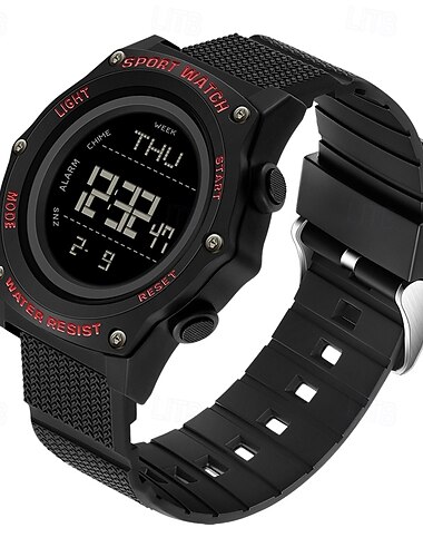  SANDA Herren Digitaluhr Sport Modisch Lässige Uhr Armbanduhr leuchtend Stopuhr Wecker Countdown TPU Beobachten