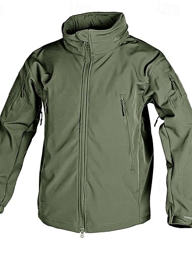  Herren Militärische taktische Jacke Kampfjacke Wanderjacke Winter Draussen Patchwork warm Wasserdicht Windundurchlässig Jacke Klettern Camping / Wandern / Höhlenforschung Reisen CP Farbe Schwarz