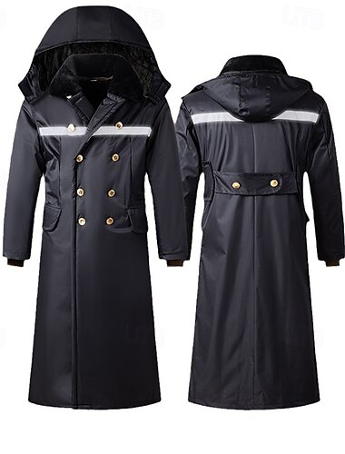  Herren Wintermantel Fleecejacke für Wanderer Winter Draussen warm Fleece-Futter Wasserdicht Kratzfest Oberbekleidung Reisen Schwarz Grün