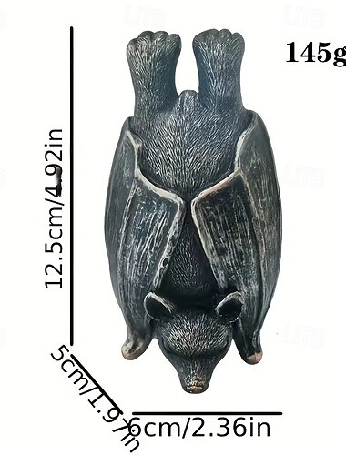  1 Stück Fledermaus-Anhänger, Dekor-Haken, Nachtteufel, Vampirfledermaus, Dekor aus Kunstharz, Halloween-Dekor, Heiligabend-Dekor, Heiligabend-Dekor, Wanddekoration zu Hause, Szenen-Dekor, Zimmerdekor