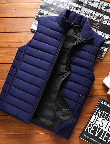  Herren Weste für Wanderer Wander-Fleeceweste Ärmellos Weste Außen warm Fleece-Futter Atmungsaktiv Komfortabel Winter Zip Tasche Polyester Schwarz Armeegrün Rot Angeln Camping / Wandern