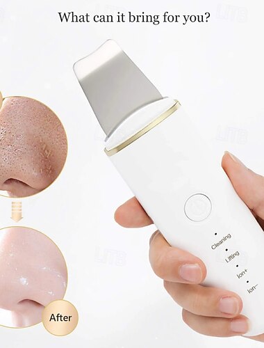  épurateur de peau à ultrasons spatule vibrante pour le visage dissolvant de points noirs épurateur facial pelle propre peeling par cavitation lifting du visage