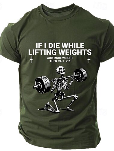  Herren Schädel Lustig Buchstabendruck T Shirt T-Shirt 100% Baumwolle Kurzarm Grafik Hemd Schwarz Armeegrün Dunkelblau Bequemes T-Shirt Straße Sport im Freien Modedesigner-Kleidung