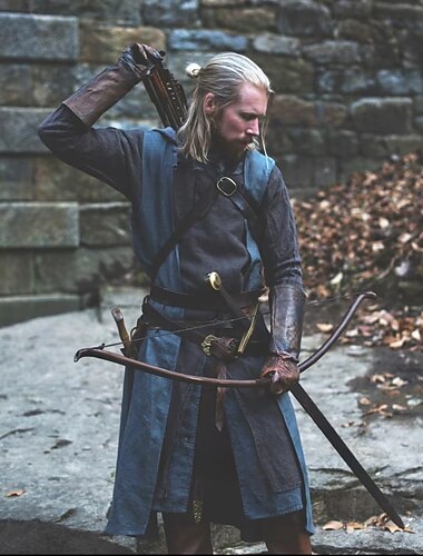  Mittelalterlich Renaissance 17. Jahrhundert Hemd Tunika Ren Faire Ranger Elfen Bogenschießen Herren Vikinger Fantasie Halloween Karneval Maskerade LARP Erwachsene Hemd
