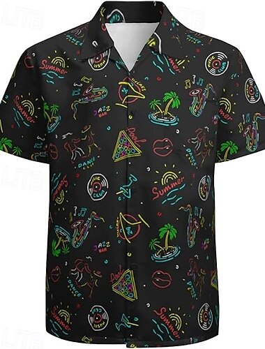  Retro Vintage 1980er Bluse / Hemd Herren Halloween Karneval Maskerade Party / Abend Pride Parade Pride-Monat Erwachsene Hemd