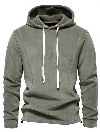  Herren Kapuzensweatshirt Marineblau Grün Khaki Dunkelgray Mit Kapuze Einfach Sport & Outdoor Lässig Täglich ohne Druck Polyester Aktiv Cool Lässig Frühling & Herbst Herbst Bekleidung Kapuzenpullover