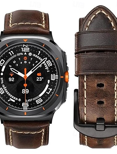  Ремешок для часов для Samsung Galaxy Watch 7/6/5/4  40/44mm, Watch 5 Pro 45mm, Watch 6 Classic 43/47mm, Watch 4 Classic 42/46mm Смотреть Ультра Искусственная кожа Замена Ремень Женщины мужчины